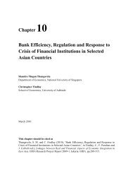 Bank Efficiency, Regulation and Response to Crisis of ... - ERIA