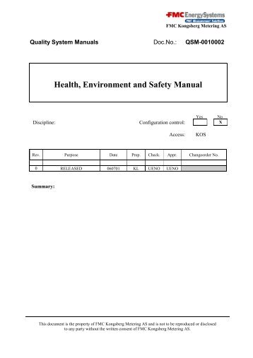 Health, Environment and Safety Manual