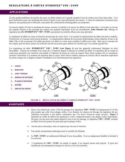 Hydrovex® Régulateur à vortex VHV/SVHV