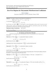 Zero-free Regions for Polynomials with ... - Research Inventy