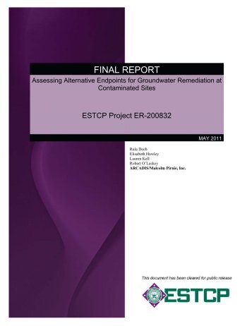 Final Report - Strategic Environmental Research and Development ...