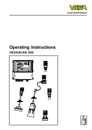 Operating Instruction - VEGASCAN 850