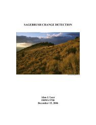 sagebrush change detection - Remote Sensing and GIS Laboratory