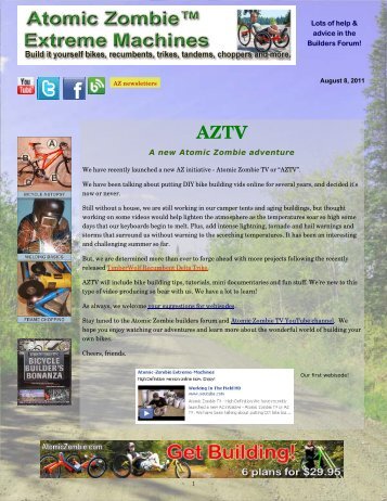 AZTV - AtomicZombie - DIY Plans for Recumbent Bikes, Trikes and ...