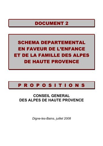 propositions - Conseil GÃ©nÃ©ral des Alpes de Haute Provence