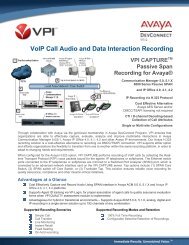 VoIP Call Audio and Data Interaction Recording - VPI