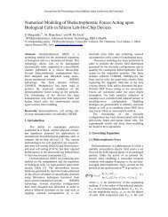Numerical Modeling of Dielectrophoretic Forces ... - COMSOL.com