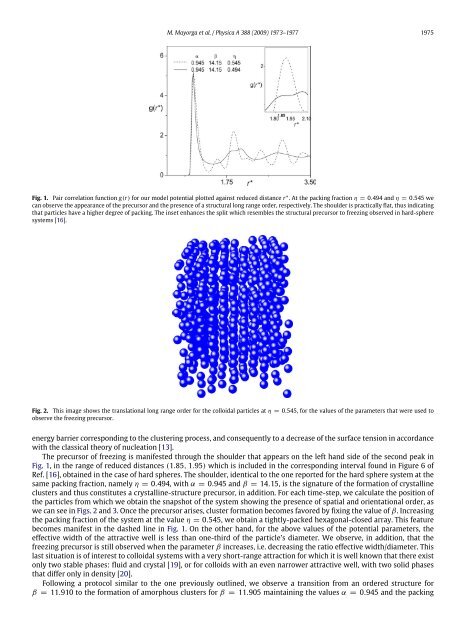 Physica A Precursors of long-range order and local disorder in colloids