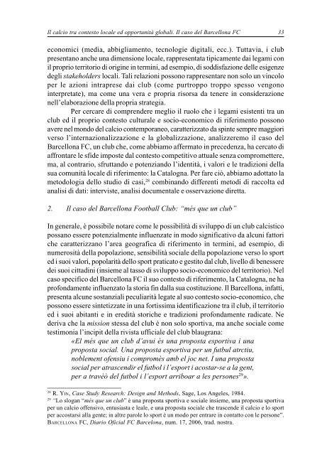 IL CALCIO TRA CONTESTO LOCALE ED OPPORTUNITÀ ... - Rdes.it