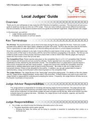 Local Judges' Guide - VEX Robotics