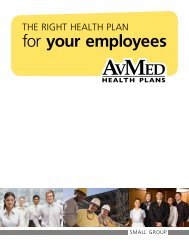 Small Group Administrative Manual - AvMed