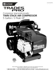 TWIN STACK AIR COMPRESSOR 5 Gallon / 3 Peak ... - Alltrade Tools