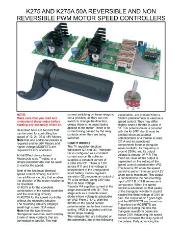 K275 NOTES.cdr - Oatley Electronics