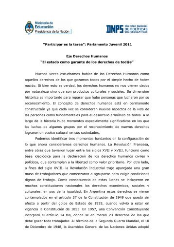 El concepto de derechos humanos se encuentra en permanente ...