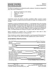 SCM-2 Microphone Data Sheet - Sound Control Technologies Inc