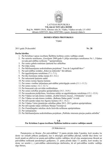 sÄdes protokols - ViÄ¼aka