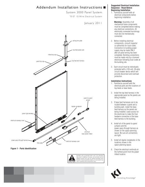 KI-62292 System 3000 Panel System Addendum AI 0111 ... - KI.com