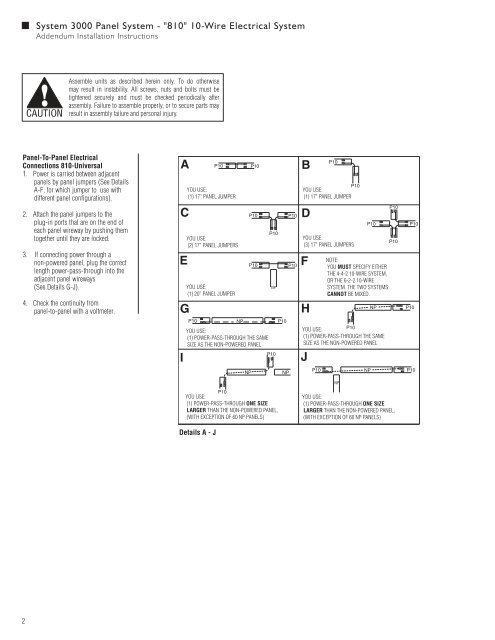 KI-62292 System 3000 Panel System Addendum AI 0111 ... - KI.com