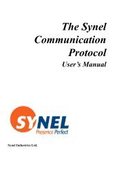 The Synel Communication Protocol User's Manual - Synel-usa.com