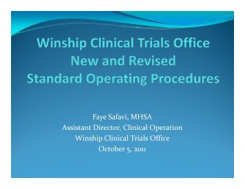 Standard Operating Procedures-Revisited- Safavi - Winship Cancer ...