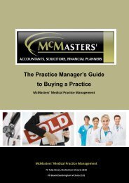 The Practice Manager's Guide to Buying a Practice - McMasters ...