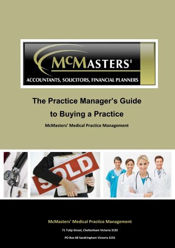 The Practice Manager's Guide to Buying a Practice - McMasters ...