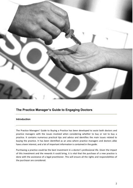 The Practice Manager's Guide to Buying a Practice - McMasters ...