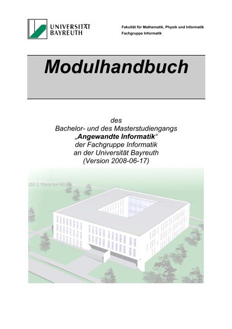 Modulhandbuch - Universität Bayreuth