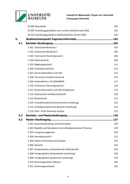 Modulhandbuch - Universität Bayreuth