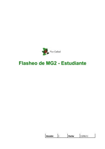 Flasheo de MG2 - Estudiante - Portal Ceibal