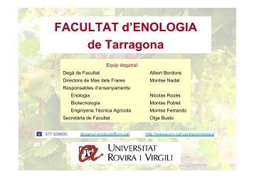 FACULTAT d'ENOLOGIA de Tarragona