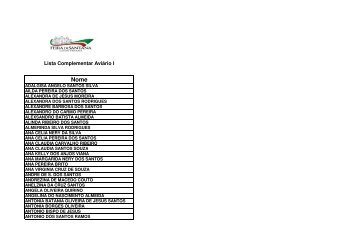 Lista Complementar AviÃ¡rio I