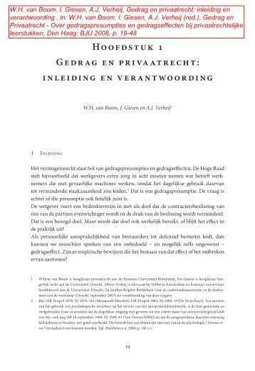 Gedrag en privaatrecht: inleiding en verantwoording - Prof. Willem H ...