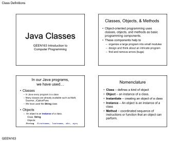 Java Classes