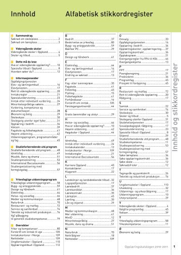 Opplæringskatalogen 2010-2011 - Videregående skoler