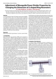 Adjustment of Waveguide Power Divider Properties by ... - iject