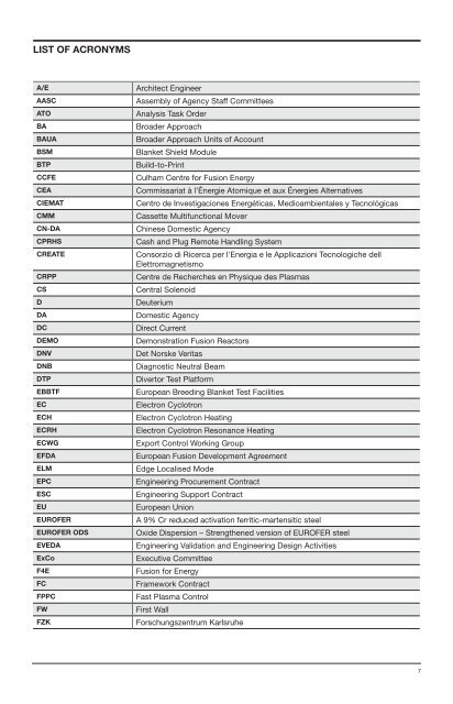 F4E Annual Report 2009 - Fusion For Energy - Europa