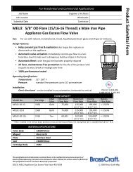 300.31 MEU2 Appliance Gas Excess Flow Valve REV 8 ... - Brass Craft