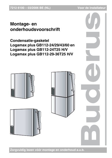 MWA Logamax plus GB112 - BE(NL)
