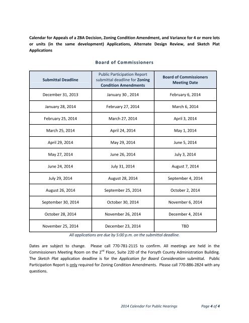 Calendar of Public Hearings - Forsyth County Government