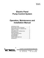 Electric Panel Pump Control System Operation, Maintenance And