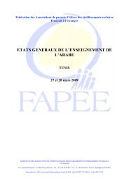 Fédération des Associations de parents d'élèves - Fapee.com