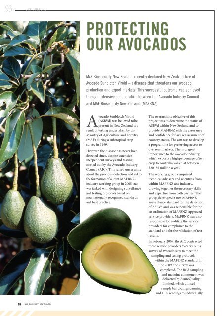 AVOCADOS - Biosecurity New Zealand