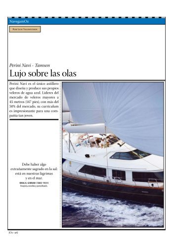 Lujo sobre las olas - Perini Navi