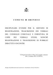 CAPITOLATO REGISTRAZIONE VERBALI - Comune di Brindisi