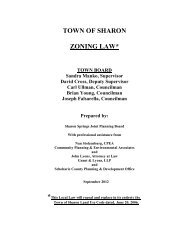 TOWN OF SHARON ZONING LAW* - Schoharie County