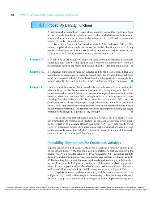 Devore Probability Statistics Engineering Sciences 8th txtbk