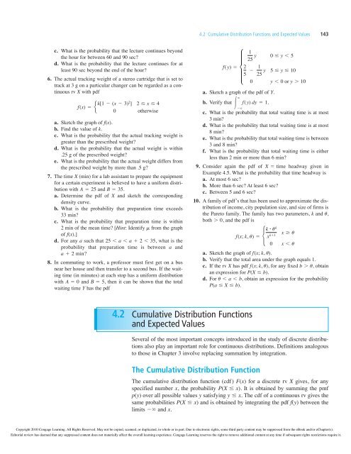 Devore Probability Statistics Engineering Sciences 8th txtbk