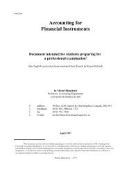 Accounting for Financial Instruments