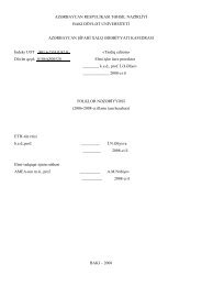 Folklor nÉzÉriyyÉsi - Bakı DövlÉt Universiteti